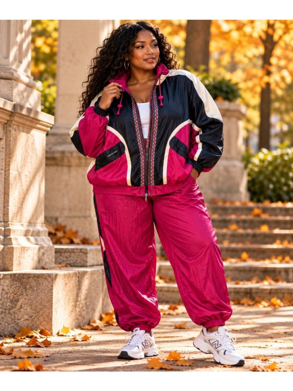 Vintage 1997 Sunterra XL Tracksuit Windbreaker Jacket Pants 90s Colorblock